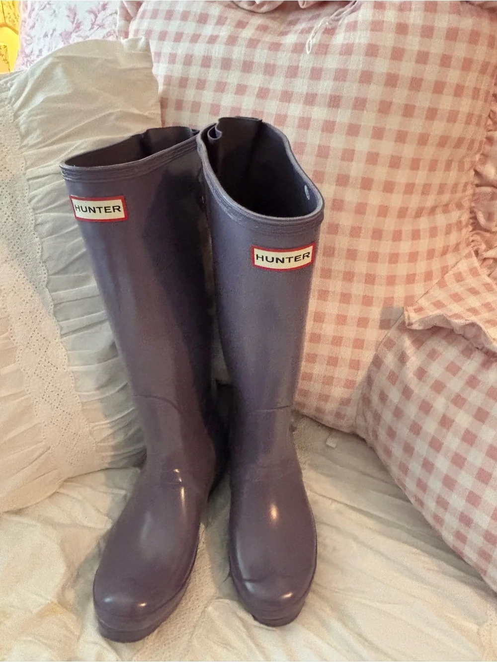 Hunter Tall Purple Waterproof Rain Boots NWOT